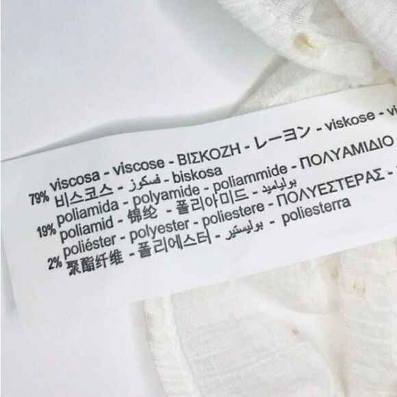 New! ZARA Bohemian Peasant Balloon Sleeve Swiss Dot Ruched Cropped Blouse Top - Picture 9 of 9